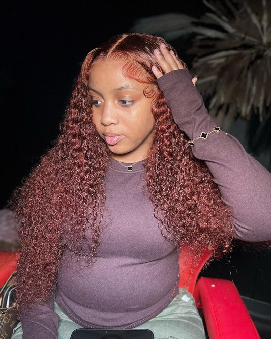 Reddish Brown #33 Water Wave Lace Frontal Wig
