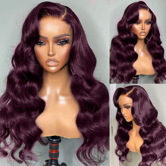 (LIMITED) Plum Colored Brazilian Body Wave Wig