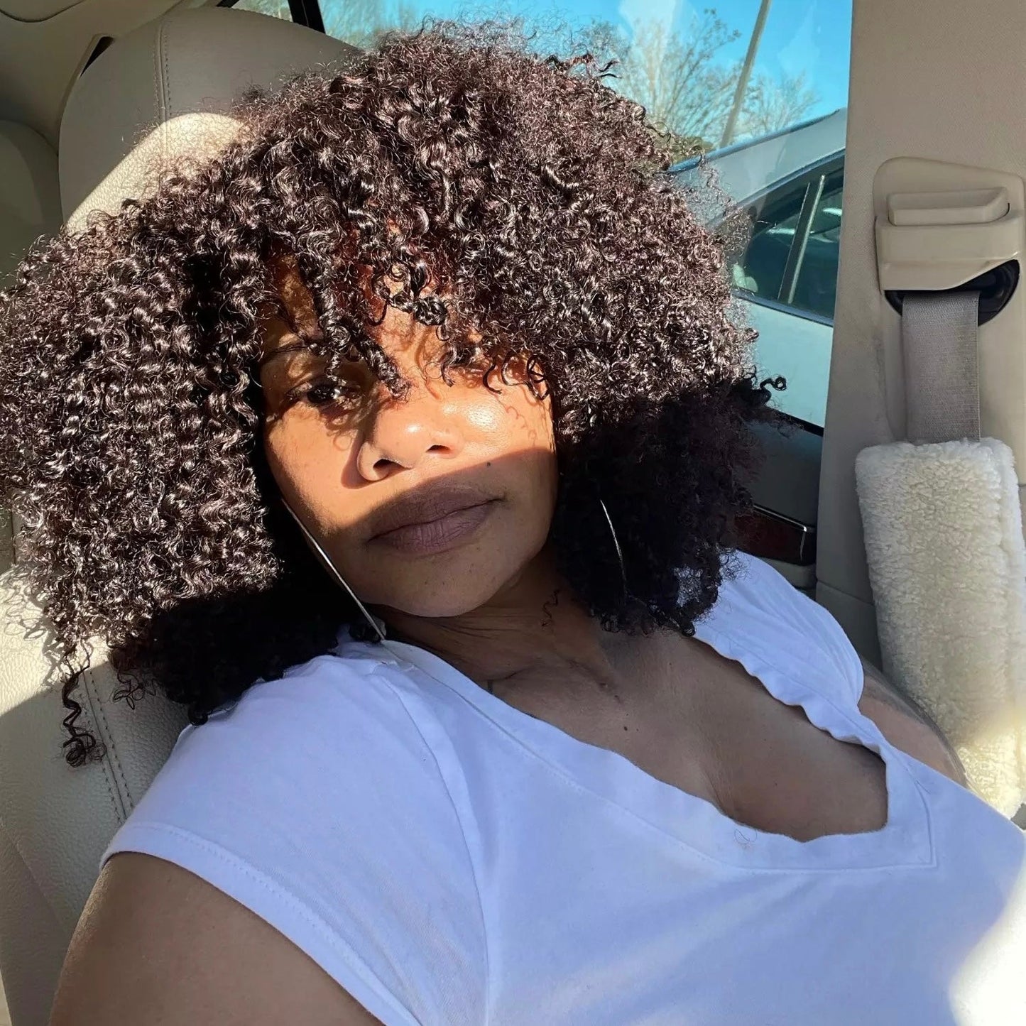 Afro Kinky Curly Wig With Bangs - SheSoPrada