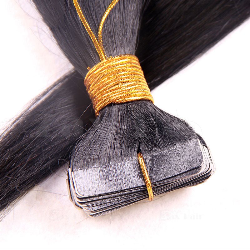 Black Straight Tape In Hair Extensions - SheSoPrada