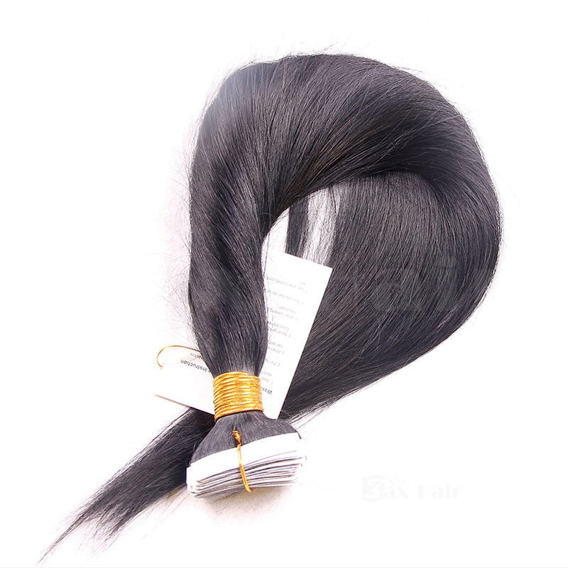 Black Straight Tape In Hair Extensions - SheSoPrada