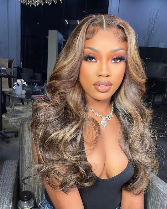 (LIMITED) Balayage Colored Body Wave Lace Frontal Wig