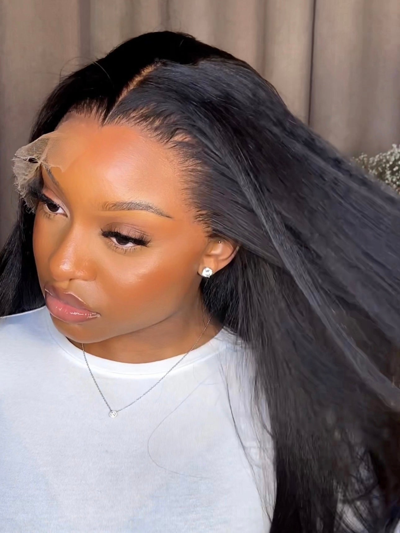 (RUSH) Kinky Straight Lace Frontal Wig