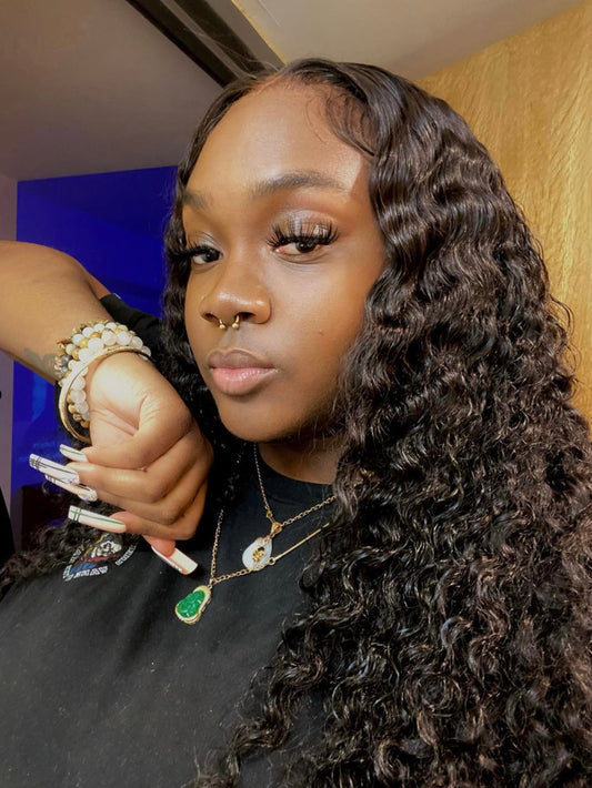 (RUSH) Deep Wave Lace Frontal Wig