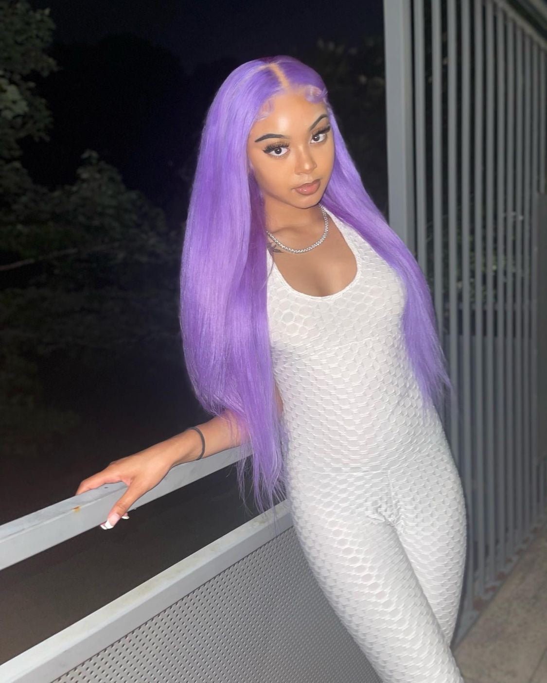 Purple Colored Body Wave Lace Frontal Wig - SheSoPrada
