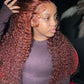Reddish Brown #33 Water Wave Lace Frontal Wig - SheSoPrada