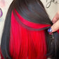 Black & Red Peekaboo Short Straight Bob Lace Frontal Wig