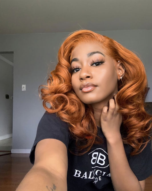 Ginger Colored Straight Lace Frontal Wig