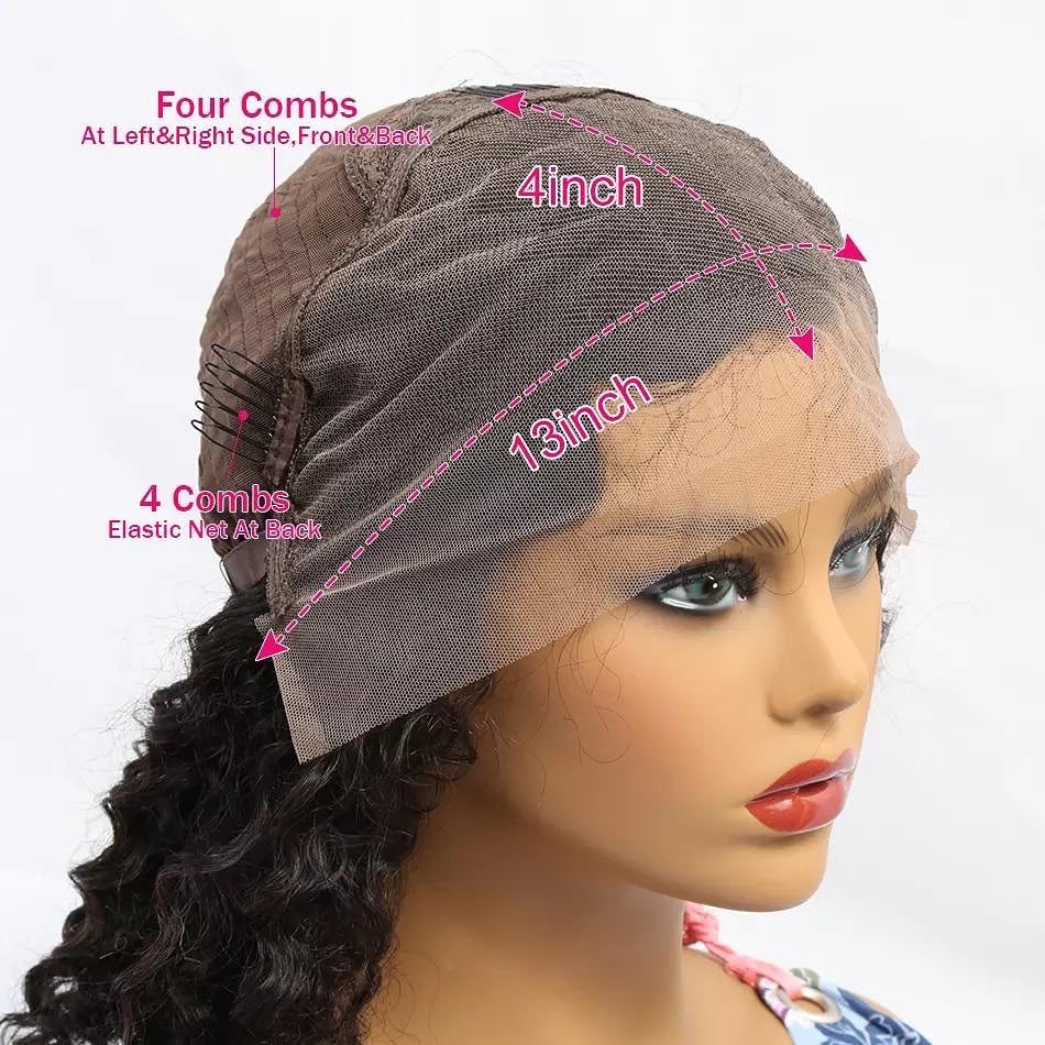 (NEW) Ginger Orange Deep Curly Lace Frontal Wig