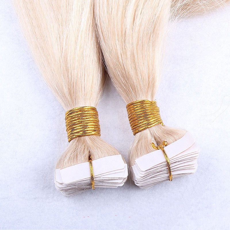 Blonde 613 Straight Tape In Hair Extensions