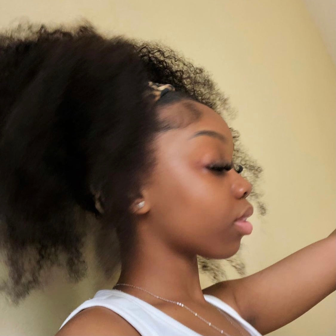 Headband Wig Afro Kinky Curly Glueless Human Hair Wig
