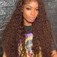 Brown #4 Water Wave Lace Frontal Wig