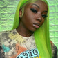 Green Colored Straight Lace Frontal Wig