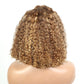 Piano Colored Jerry Curly Bob Lace Frontal Wig