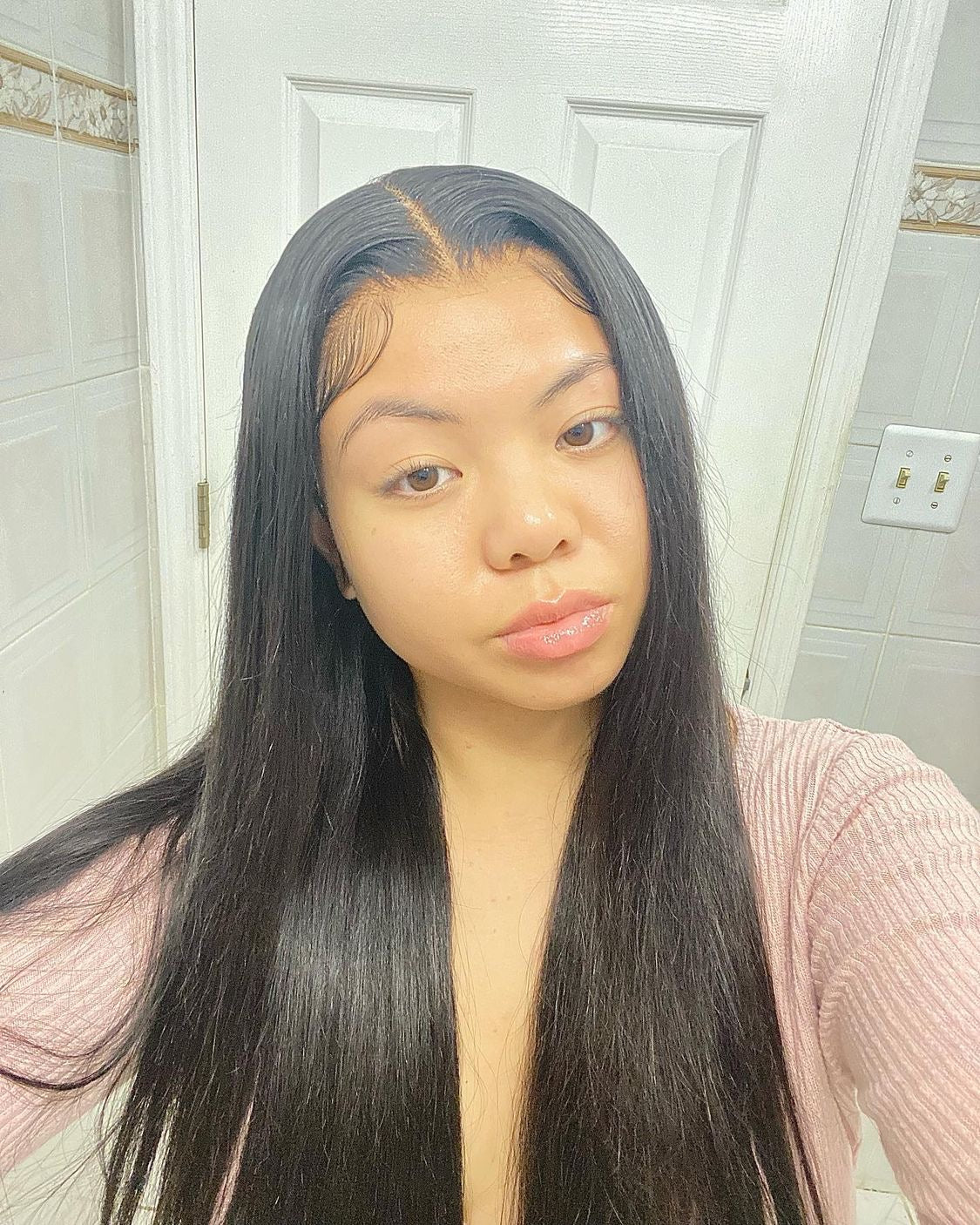 Black Straight Lace Frontal Wig