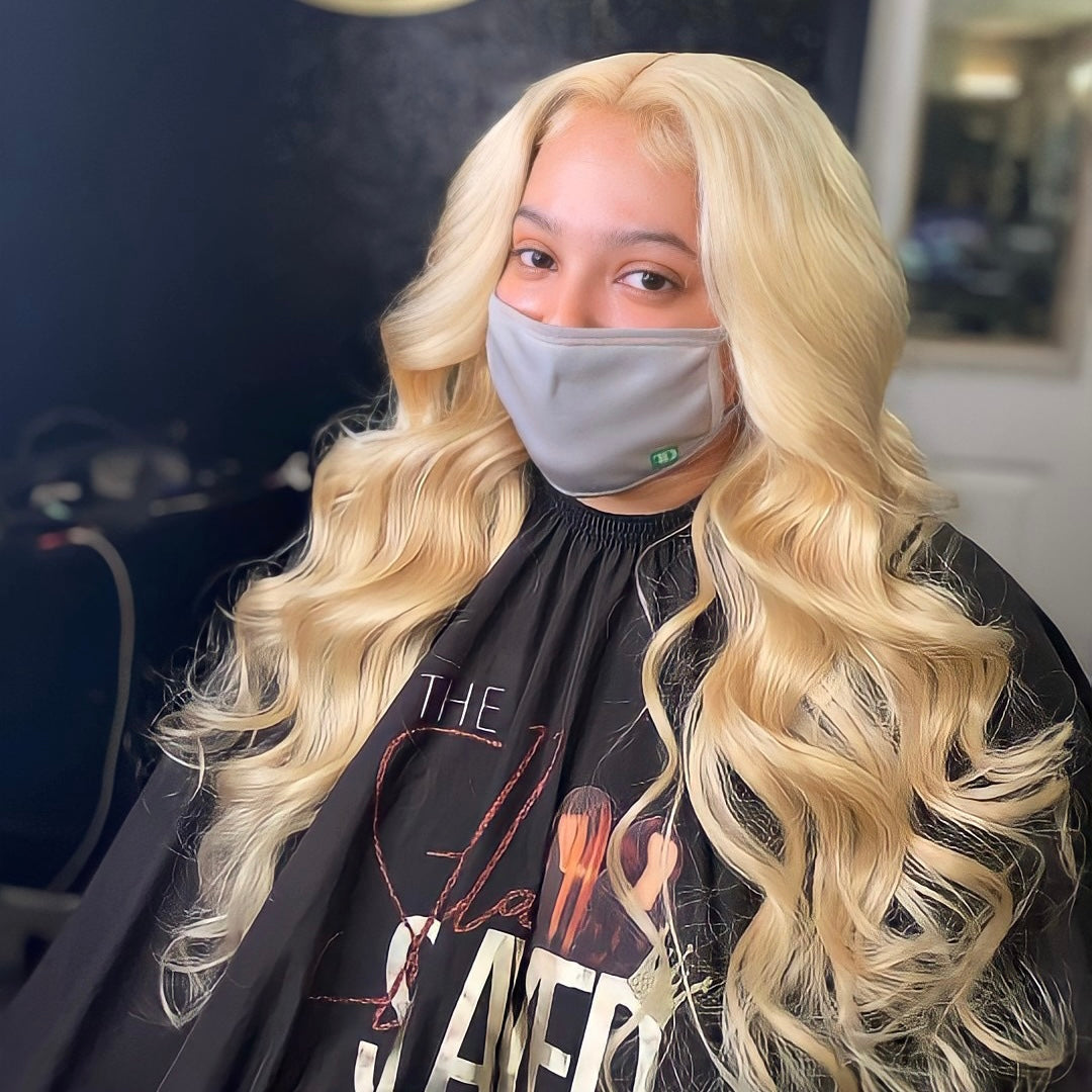 Blonde 613 Brazilian Body Wave 4x4 Lace Closure Wig