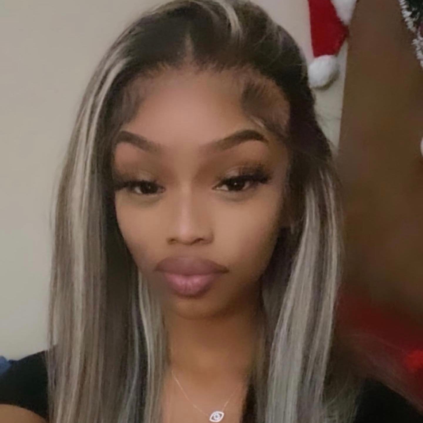 Platinum Blonde Highlight Straight Lace Frontal Wig