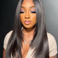 HD Black Straight Lace Frontal Wig