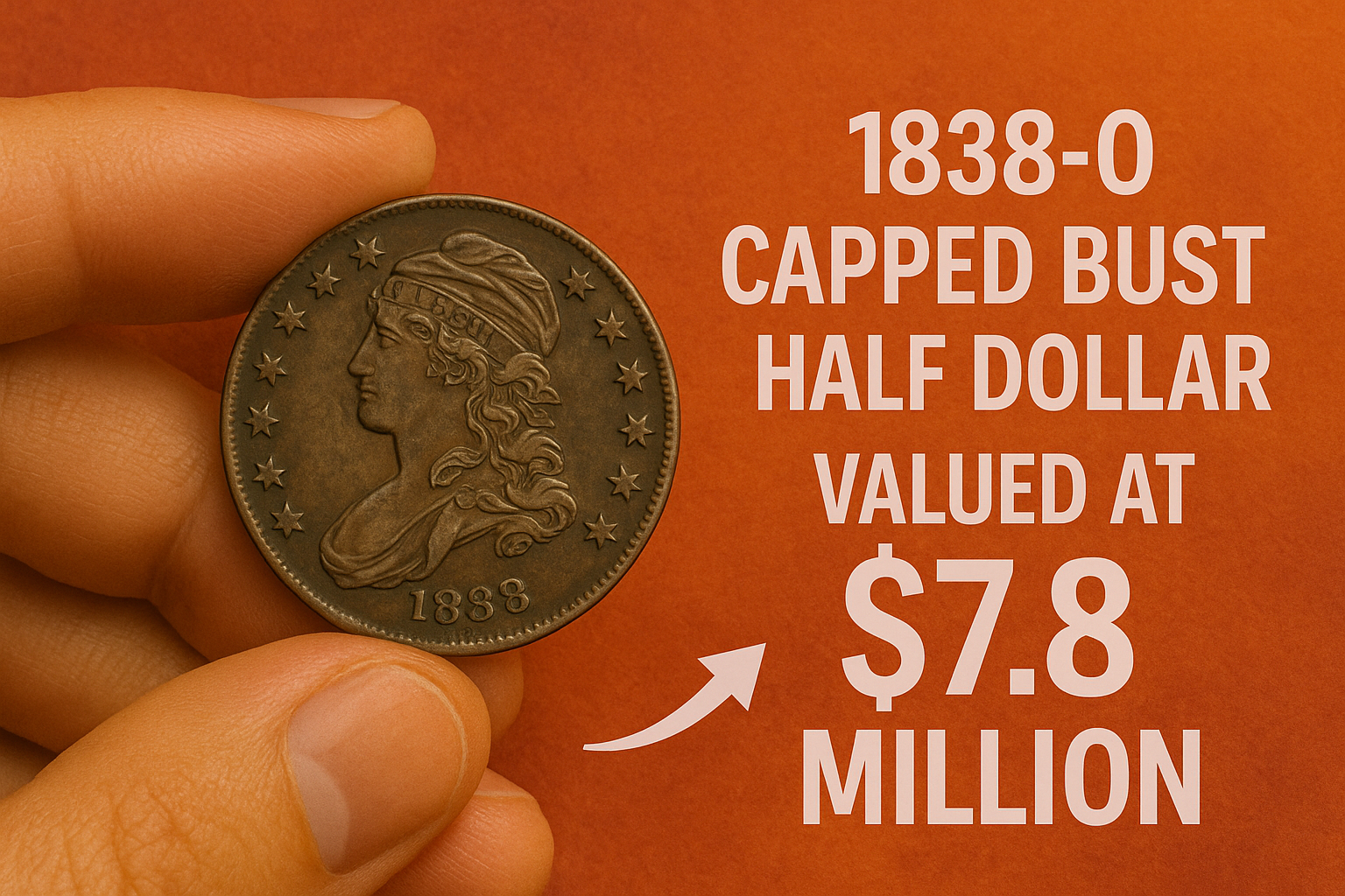 1838-O Capped Bust Half Dollar Valued at $7.8 Million