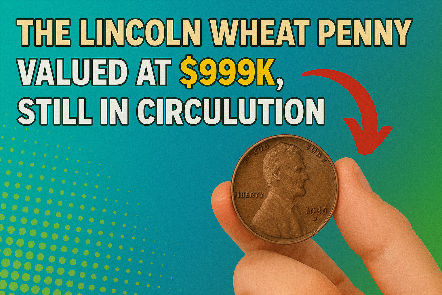The Lincoln Wheat Penny Valued at $999K , Still in Circulation